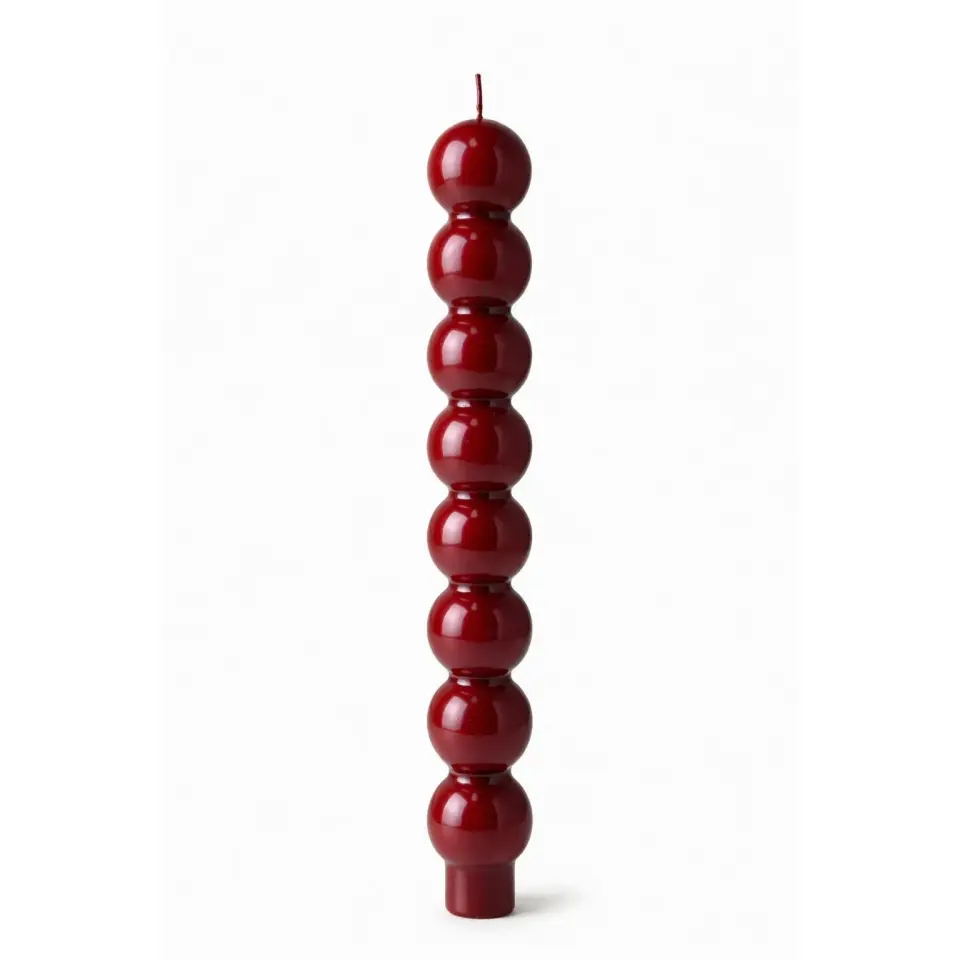 Top şamdan  mum bordo