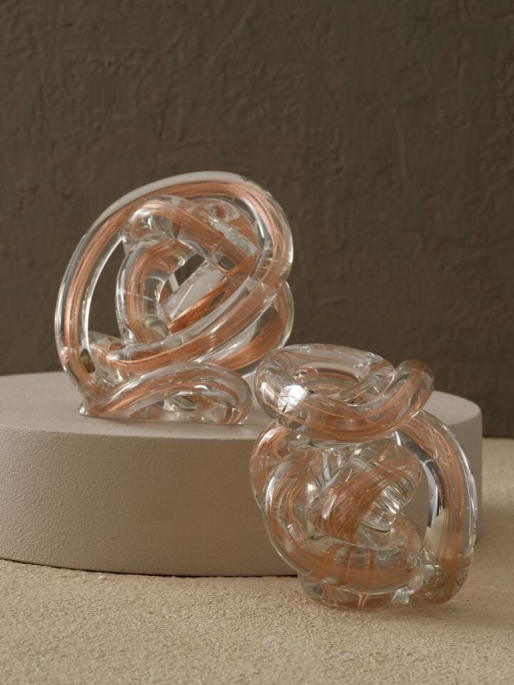 Simli Murano Cam Düğüm  2 Li Takım