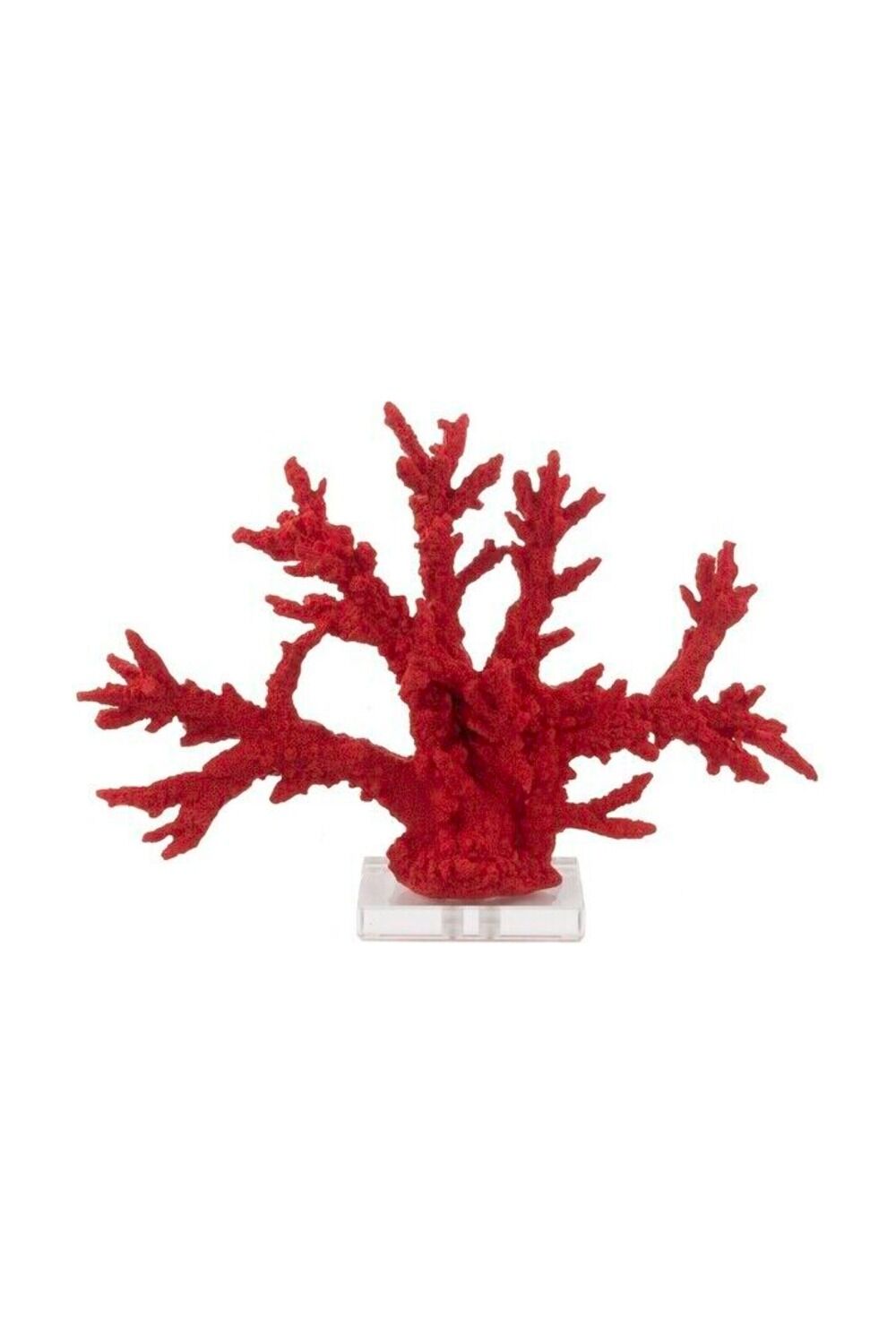 Kırmızı Resin Mercan Dek Obje