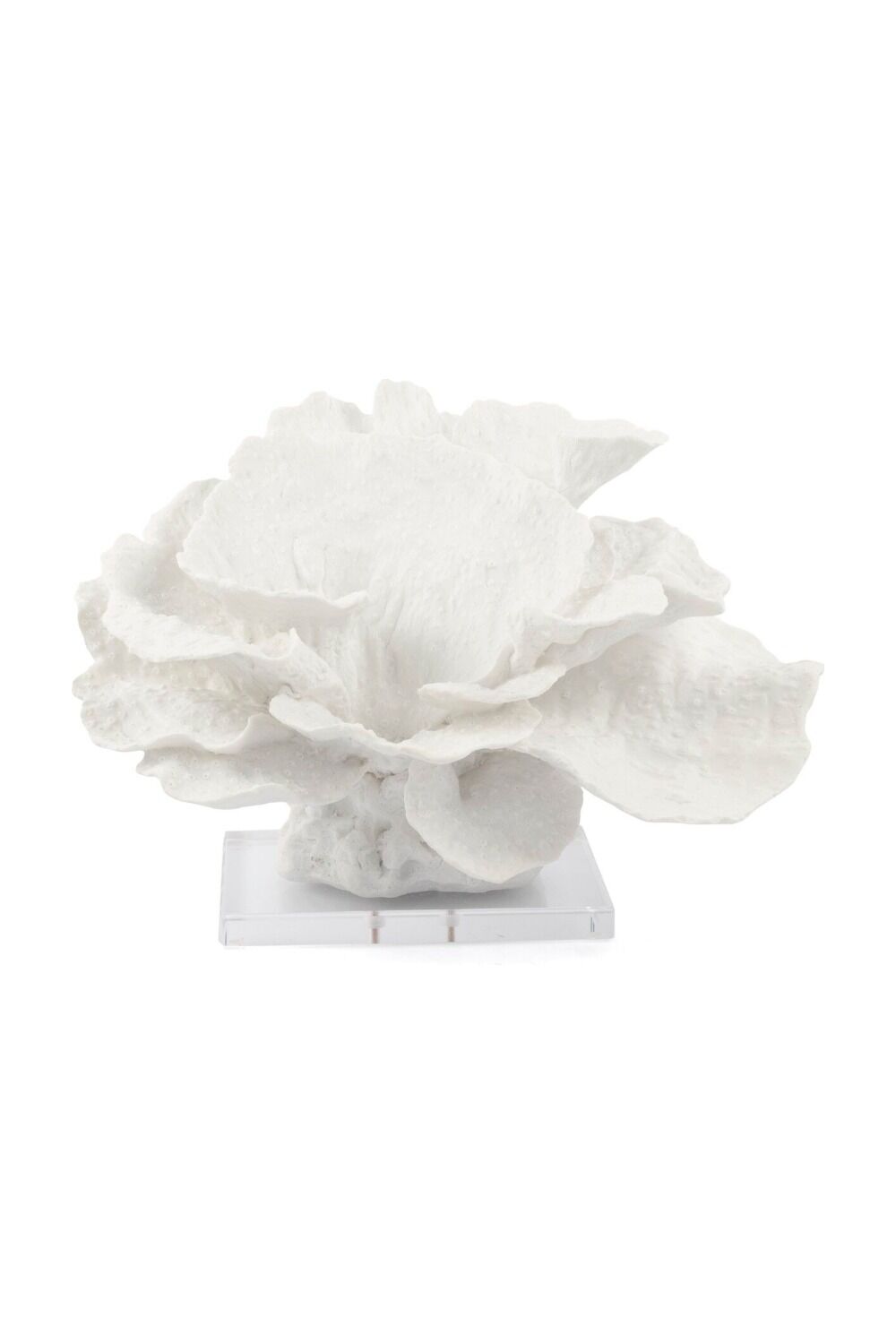 Beyaz Mercan Kayası Resin Dek Obje 39x26x25cm